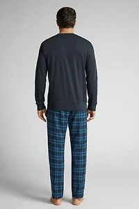 Ski Bear Print Full Length Cotton Pajamas