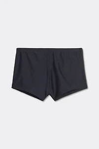 Plain Square-Cut Swim Trunks