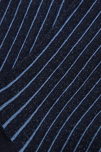 Ribbed Lisle Cotton Crew Socks