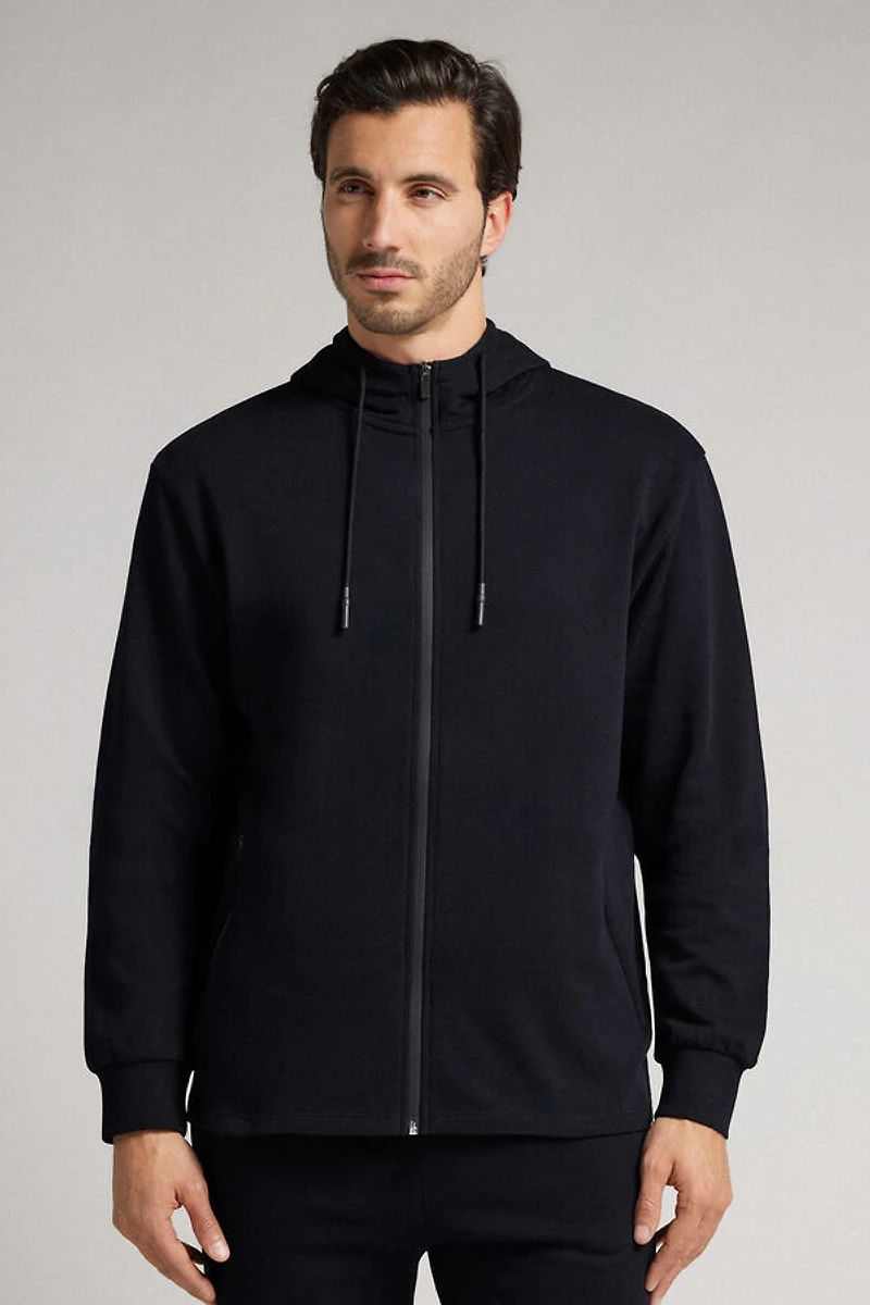 Zip Cotton Sweatshirt