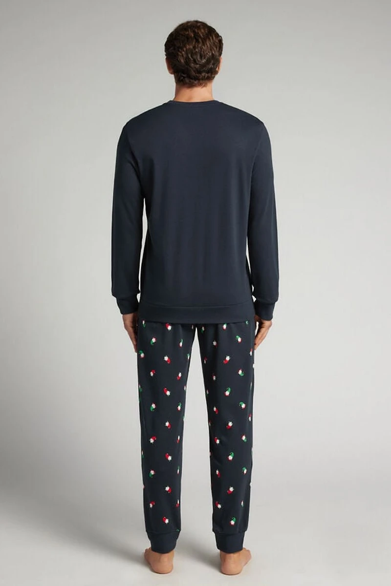 Gnome Print Full Length Cotton Pajamas