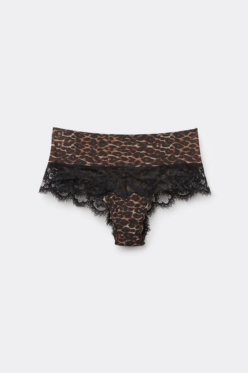 Sensual Attitude Animal Print Hipster Brazilian