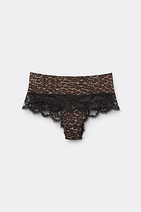 Sensual Attitude Animal Print Hipster Brazilian