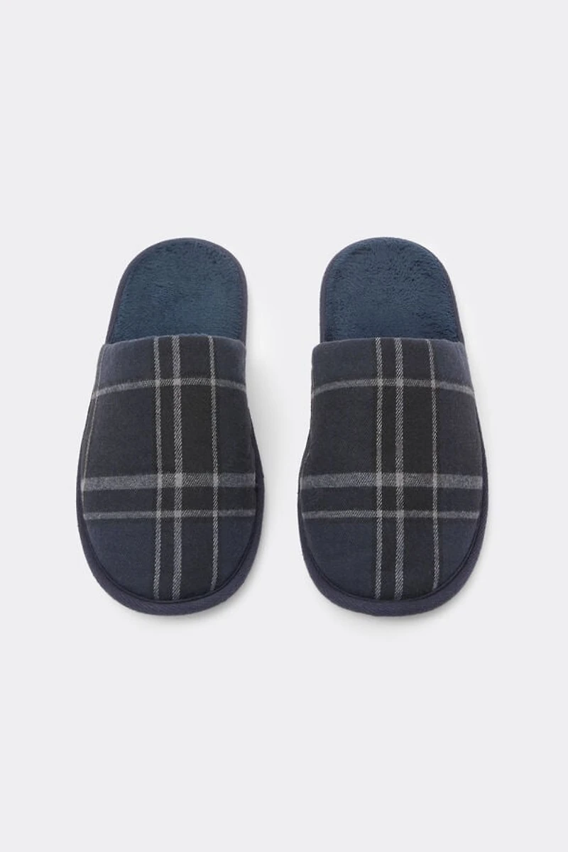 Tartan Print Slippers