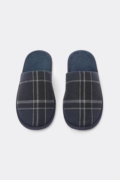 Tartan Print Slippers
