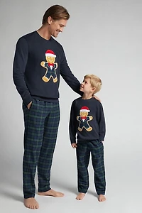 Gingerbread Print Full Length Cotton Pajamas