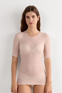 Short-Sleeved Top Ultranatural with Cashmere