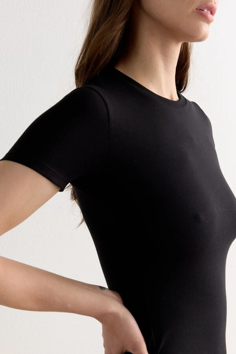 Stretch Superior Cotton Short Sleeve Top