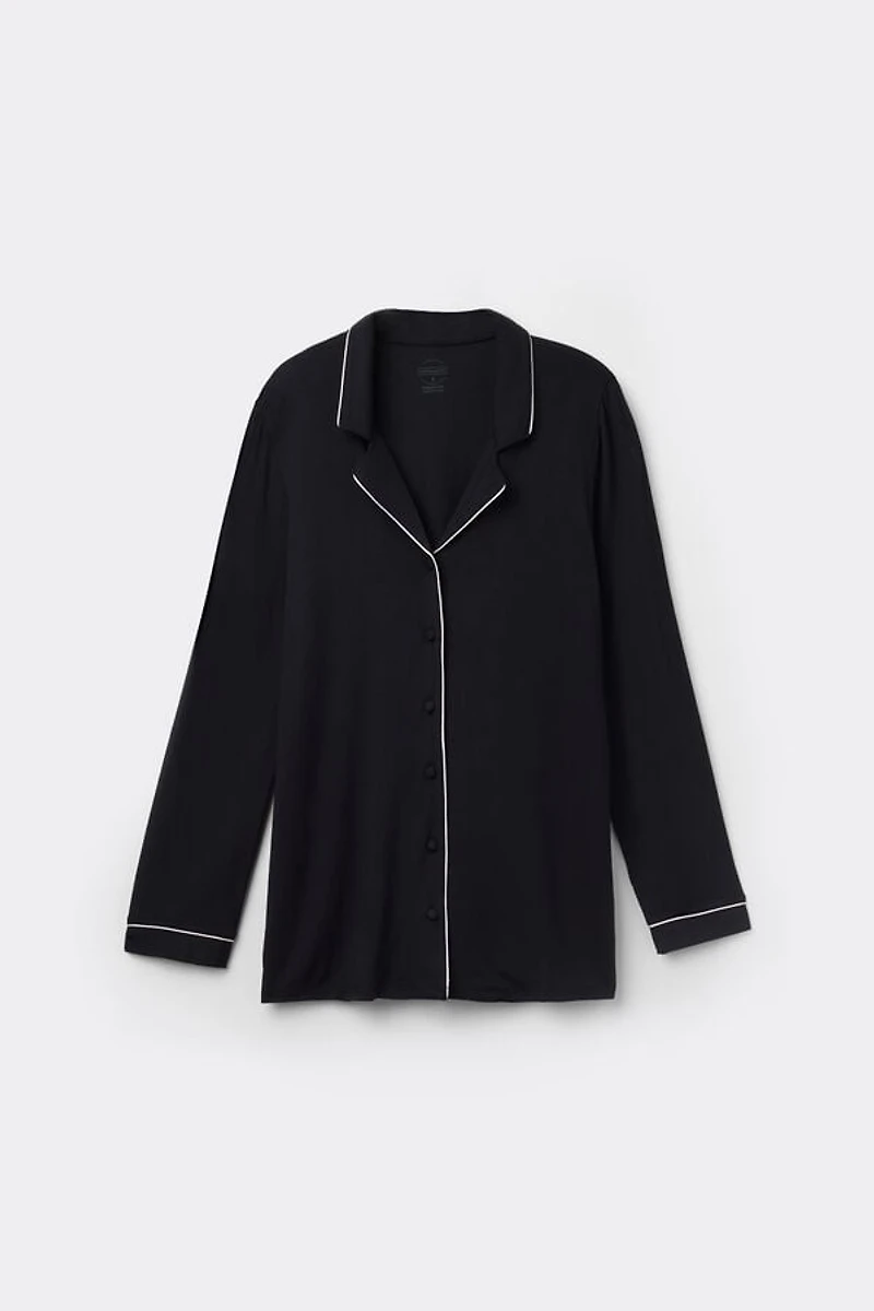 Long-Sleeve Micromodal Pajama Top