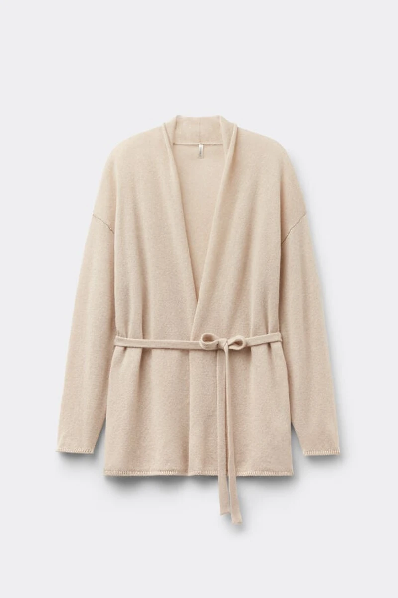Belted Cardigan 100% Cashmere