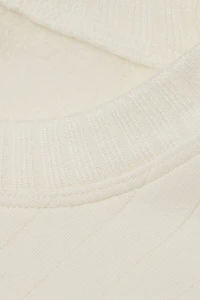 Royal Elegance Long Sleeve Ribbed Top