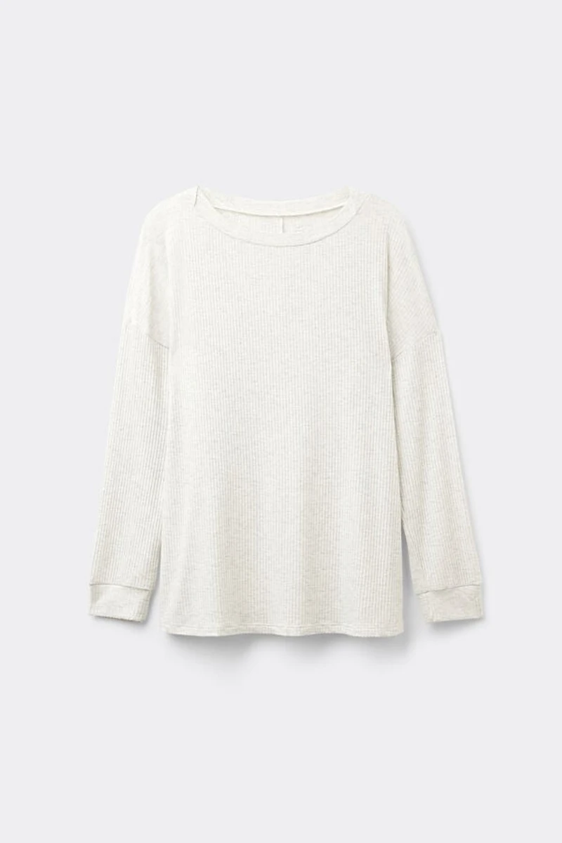 Comfort Chic Bateau Neck Long Sleeve Modal Top