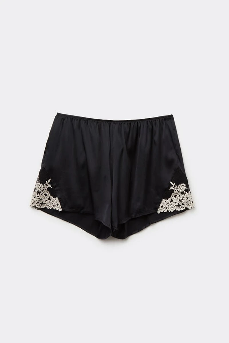 Pretty Flowers Silk Shorts