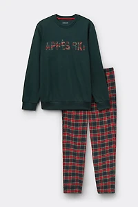 Après-Ski Print Full Length Knit Pajamas