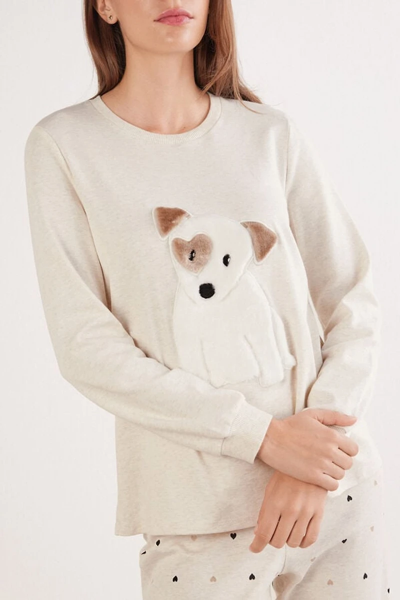 Sweet Puppy Cotton Full Length Pajamas