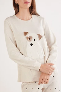 Sweet Puppy Cotton Full Length Pajamas