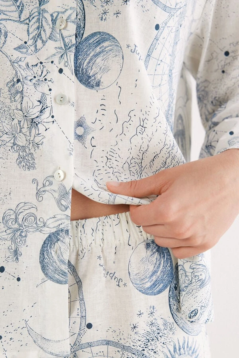 Luxury Dreams Full Length Linen and Cotton Pajamas