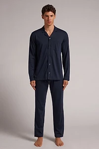Button Front Full Length Pajamas Superior Cotton