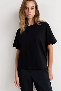 Boxy Fit Short Sleeve Top Cotton
