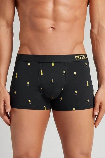Champagne Bottle Print Superior Cotton Boxers
