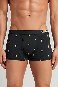 Champagne Bottle Print Superior Cotton Boxers