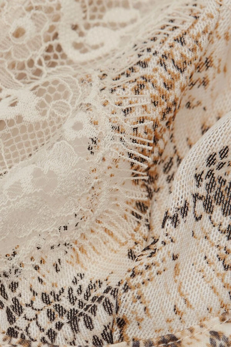 Seductive Glamour Snakeskin Print Balconette Bra