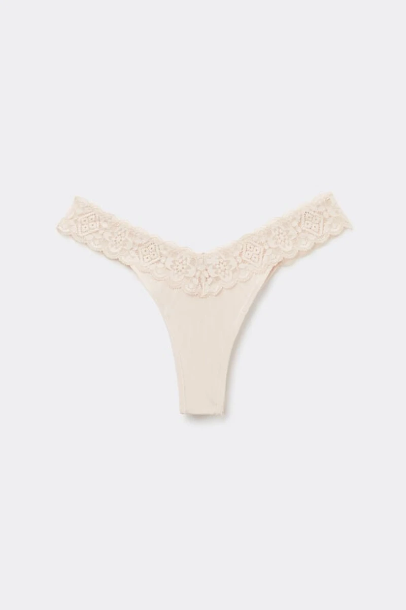 Lace and Microfiber ‘80s Style Brazilian