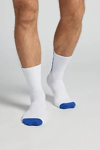 Striped Terrycloth Crew Socks