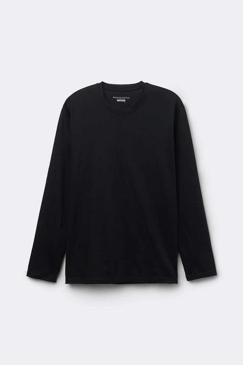 Long-Sleeved Top Premium Mercerized Cotton