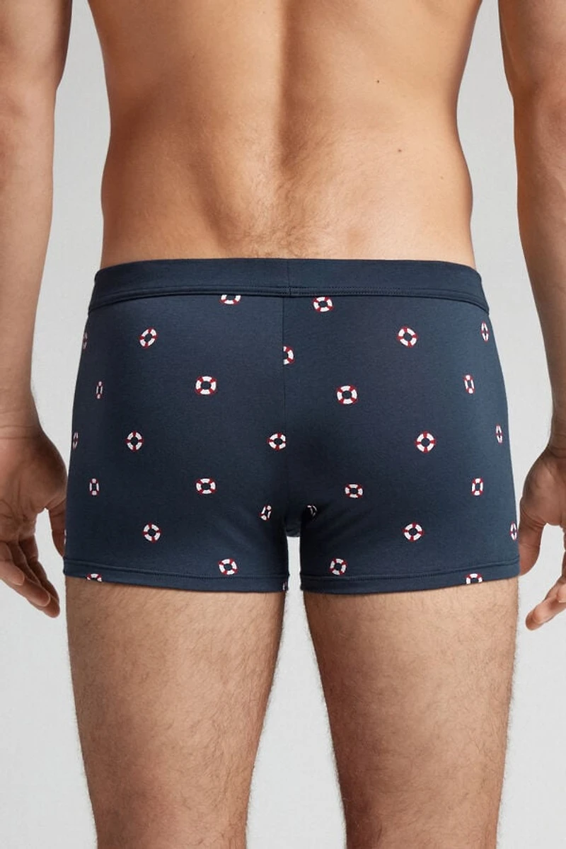 Lifesaver Print Natural Fresh Cotton Boxers