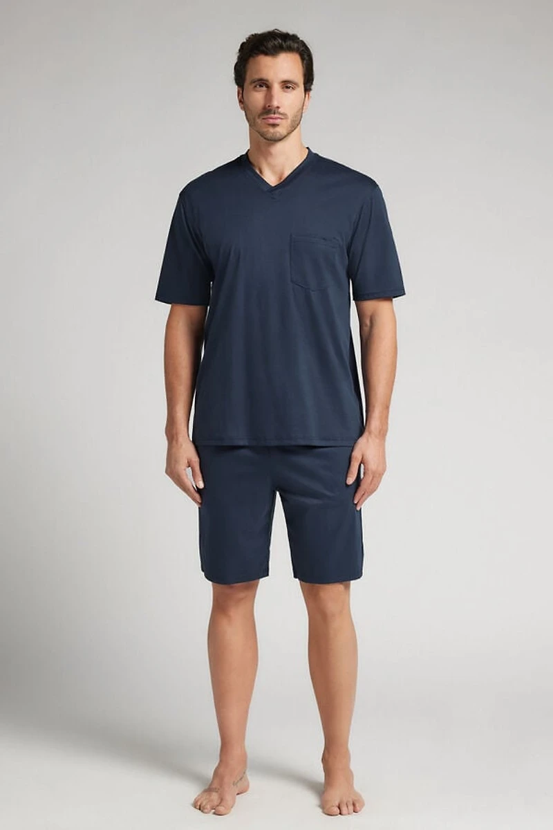 Premium Mercerized Cotton Short Pajamas