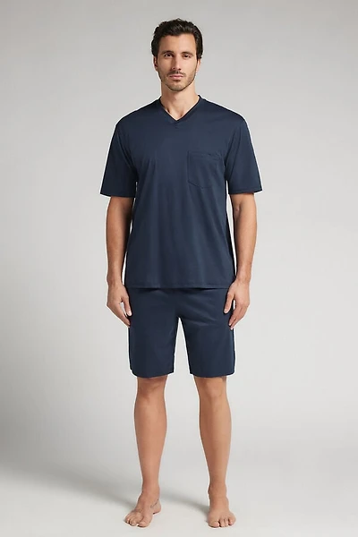 Premium Mercerized Cotton Short Pajamas