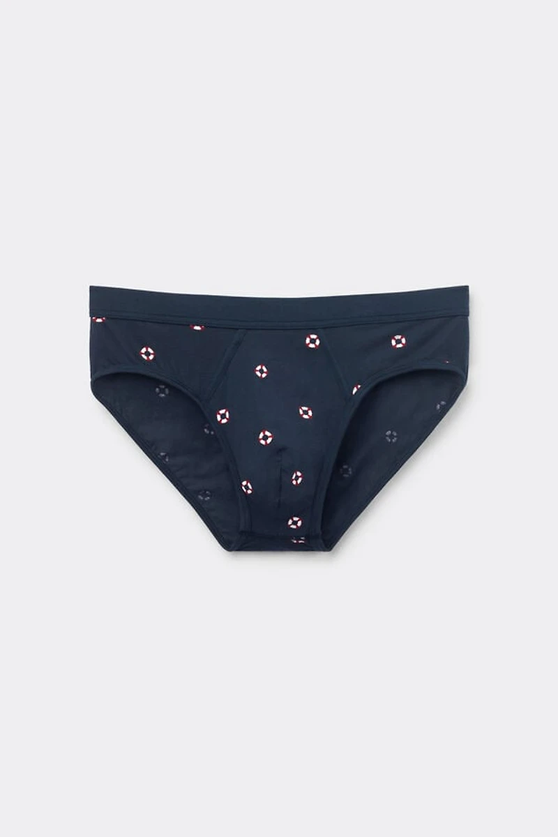 Lifesaver Print Natural Fresh Cotton Briefs