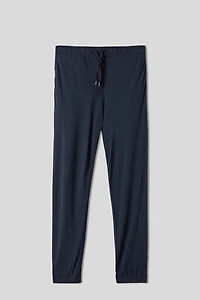 Modal and Silk Piqué Full Length Pants