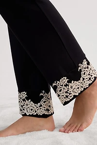 Pretty Flowers Ruffled Full Length Modal Pants