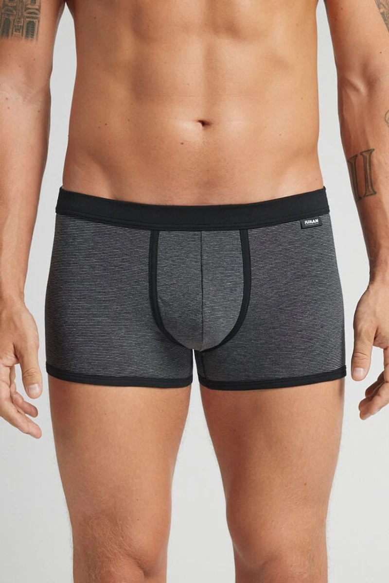 Micro-Stripe Print Superior Cotton Boxers