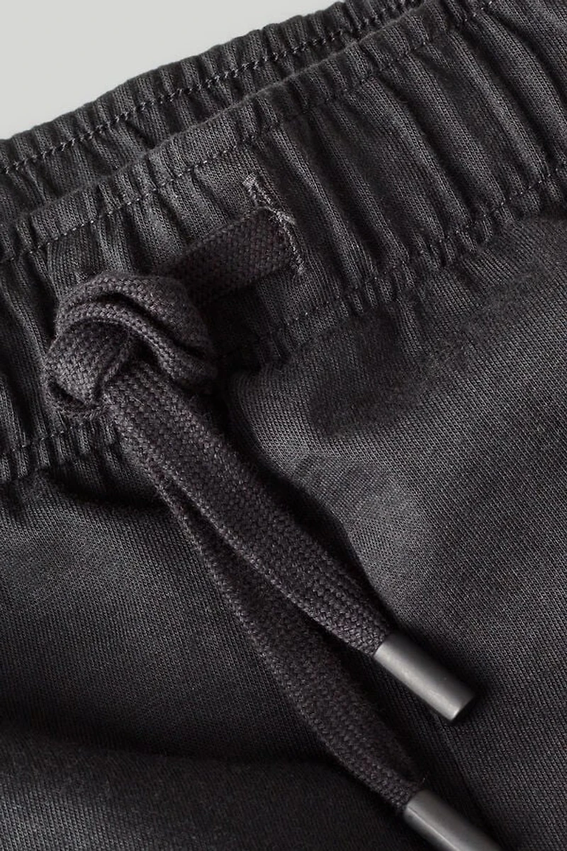 Rib Detail Cotton Shorts
