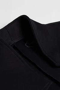 Long-Sleeved Cotton Interlock Cardigan