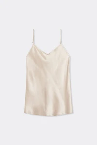 Silk Satin Top with V-neckline