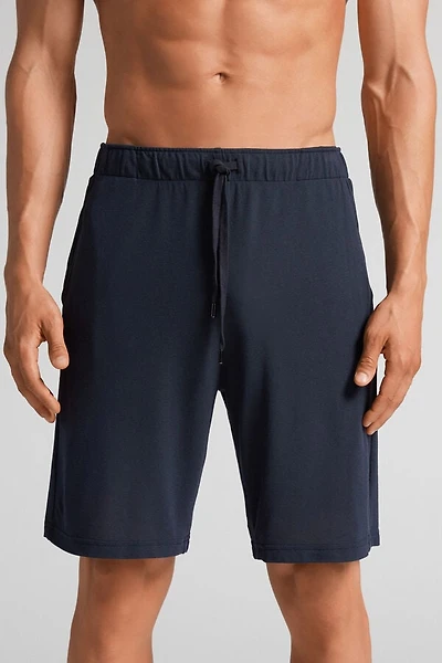 Modal and Silk Piqué Shorts