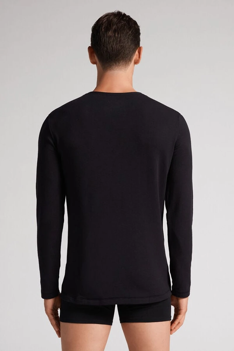 Long-Sleeve Modal-Cashmere Top