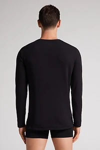 Long-Sleeve Modal-Cashmere Top