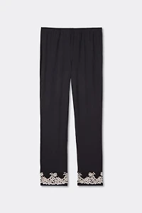 Pretty Flowers Ruffled Full Length Modal Pants