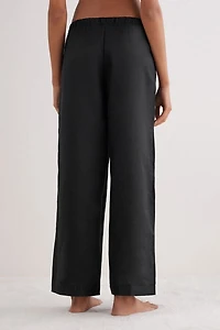 The Pure Linen Full Length Drawstring Pants Fabric