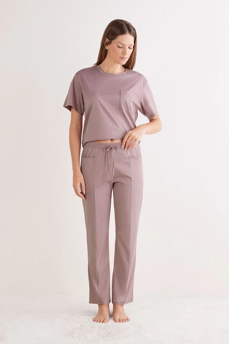 Elevated Cotton Full Length Pants