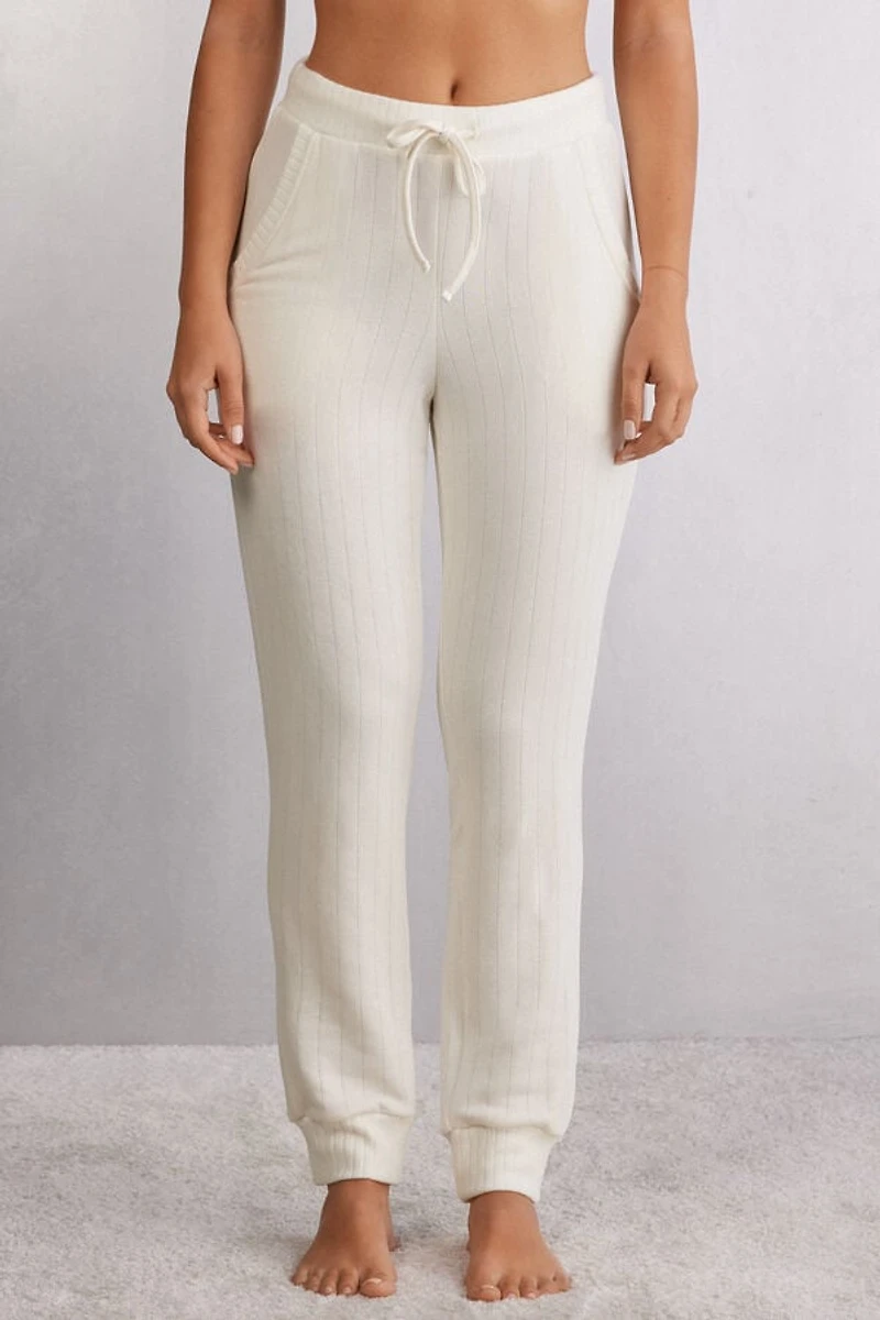Royal Elegance Ribbed Pants