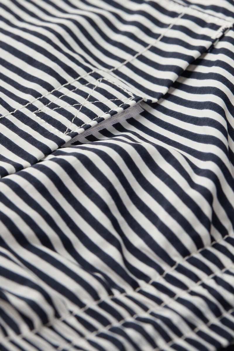 Stripe Print Swim Trunks