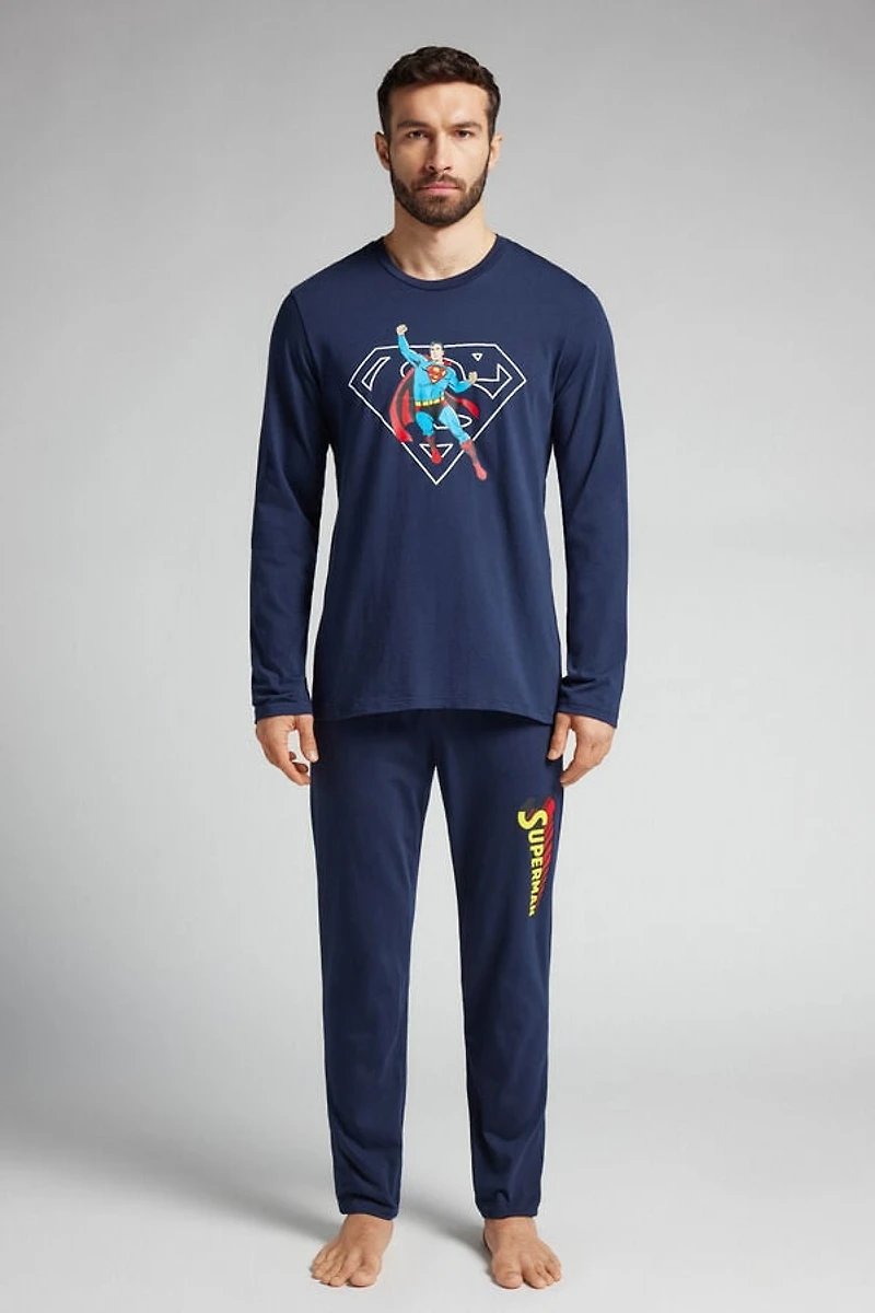 DC Comics Superman Full Length Cotton Pajamas