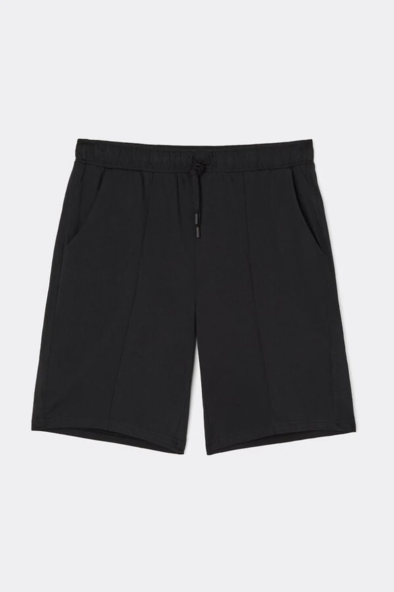 Rib Detail Cotton Shorts