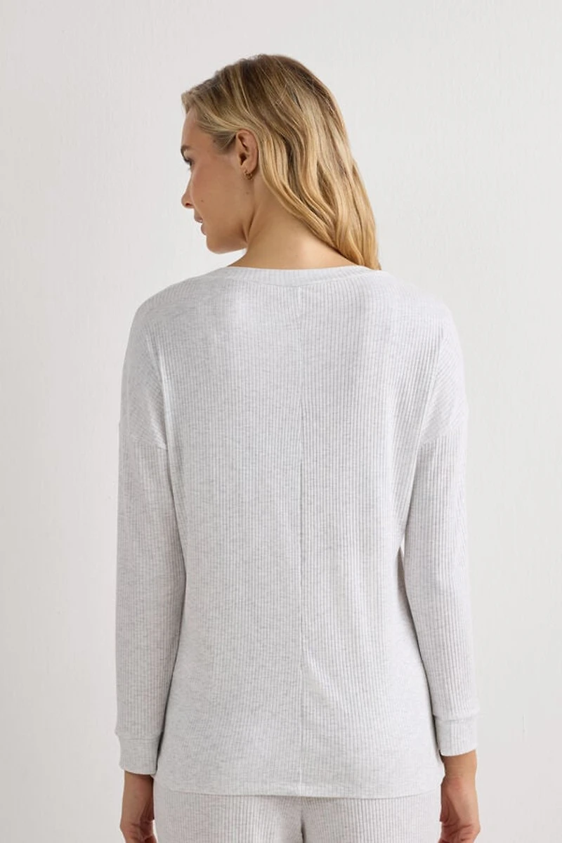 Comfort Chic Bateau Neck Long Sleeve Modal Top